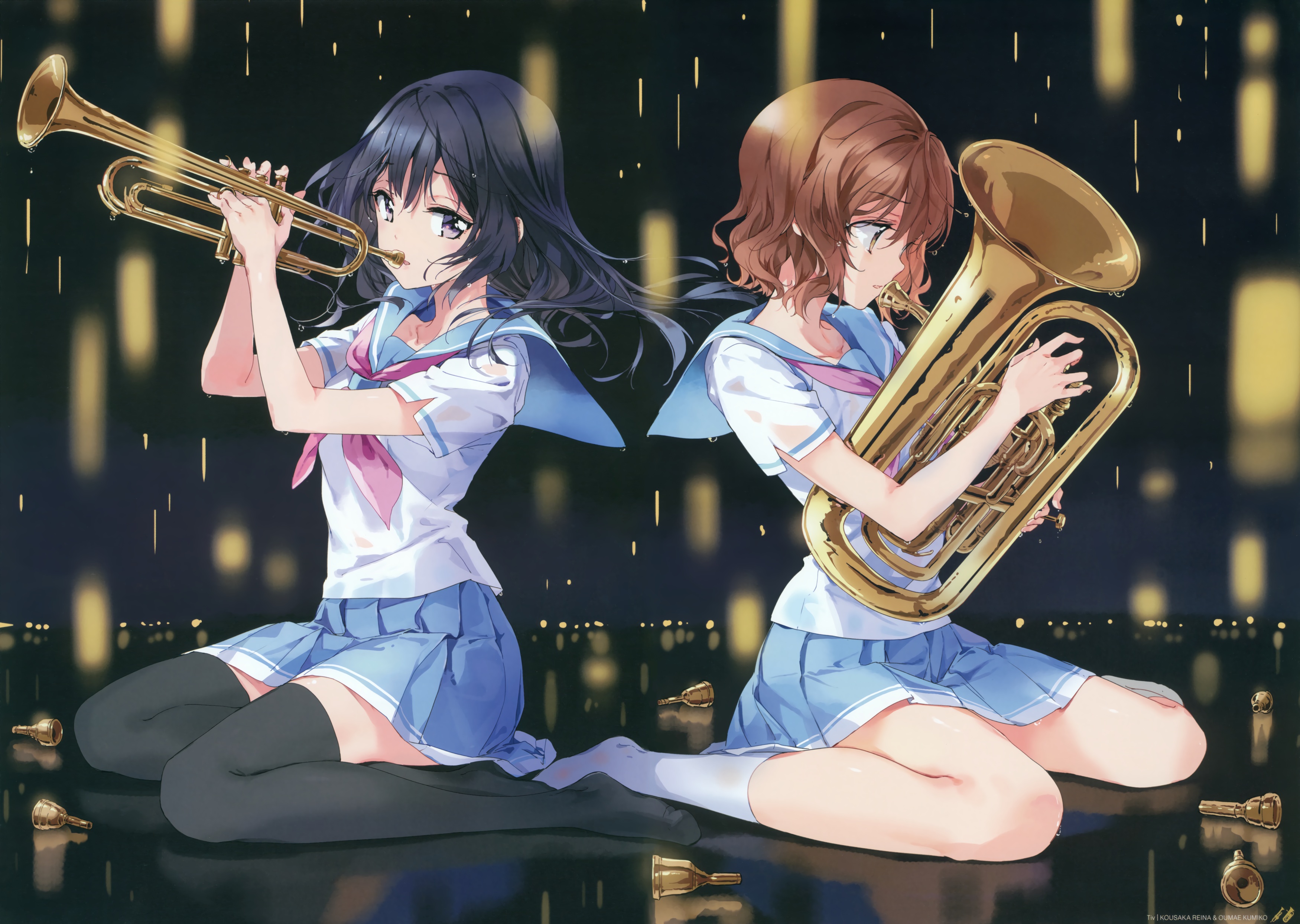 Tiv Hibike Euphonium Kousaka Reina Oumae Kumiko Fixed See Through Seifuku Thighhighs 381039 5214